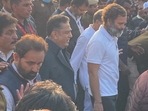 Actor Kamal Hassan joins 'Bharat Jodo Yatra' in New Delhi.