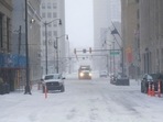 Snow removal vehicles try to clear roads in downtown Detroit on December 23, 2022, in Detroit, United States. (Photo by Matthew Hatcher/GETTY IMAGES NORTH AMERICA/Getty Images via AFP) Snow removal vehicles try to clear roads in downtown Detroit on December 23, 2022, in Detroit, United States. (Photo by Matthew Hatcher/GETTY IMAGES NORTH AMERICA/Getty Images via AFP)