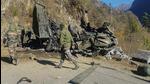 The truck which met with the accident was part of a three-vehicle convoy. (PTI) The truck which met with the accident was part of a three-vehicle convoy. (PTI)