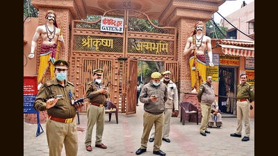 A local court in Uttar Pradesh’s Mathura has ordered a survey of the Shahi Eidgah mosque complex, adjoining the Sri Krishna Janmabhoomi temple, and sought a report on January 20 (PTI) A local court in Uttar Pradesh’s Mathura has ordered a survey of the Shahi Eidgah mosque complex, adjoining the Sri Krishna Janmabhoomi temple, and sought a report on January 20 (PTI)