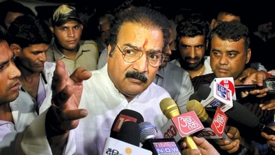 Congress MLA Pratap Singh Khachariyawas speaks to the media. (PTI) Congress MLA Pratap Singh Khachariyawas speaks to the media. (PTI)