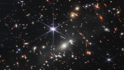 Thousands of galaxies of galaxy cluster SMACS 0723 flood the first deep field image of James Webb Space Telescope. (NASA, ESA, CSA, STScI) Thousands of galaxies of galaxy cluster SMACS 0723 flood the first deep field image of James Webb Space Telescope. (NASA, ESA, CSA, STScI)