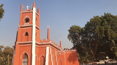 Emmanuel Church, a 178-year old institution, has been freshly painted and spruced up for Christmas day celebrations. (PTI Photo) Emmanuel Church, a 178-year old institution, has been freshly painted and spruced up for Christmas day celebrations. (PTI Photo)