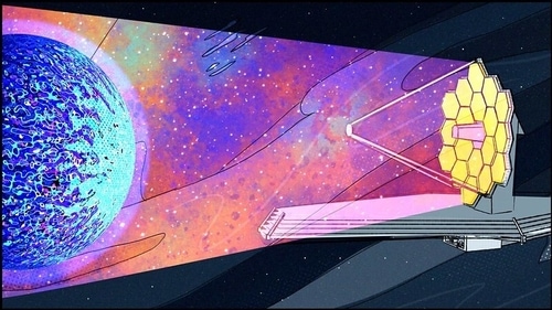 Artistic expression of James Webb Space Telescope Mission. (NASA)