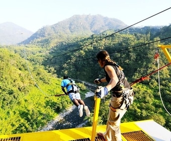 The Swing has almost double the free fall of the bungy and almost as much fear. (pinterest) The Swing has almost double the free fall of the bungy and almost as much fear. (pinterest)