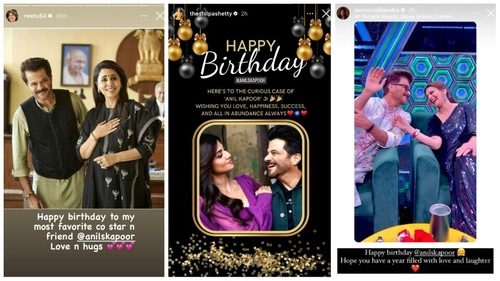 Neetu Kapoor, Shilpa Shetty and Sonali Bendre wished Anil on his birthday via Instagram Stories. Neetu Kapoor, Shilpa Shetty and Sonali Bendre wished Anil on his birthday via Instagram Stories.