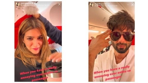 Shahid Kapoor shares a video with Kriti Sanon via Instagram Stories. Shahid Kapoor shares a video with Kriti Sanon via Instagram Stories.