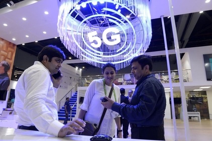 Visitors at India Mobile Congress 2022 exhibition in New Delhi where Narendra Modi, India's prime minister, announced the launch of 5G services in India. (Bloomberg)