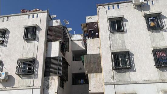Brijkumar Yadav’s housing colony in Chhatral town. Brijkumar Yadav’s housing colony in Chhatral town.