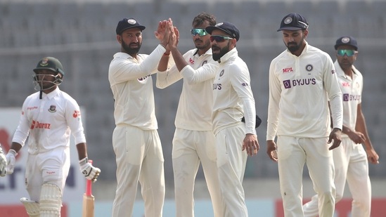 Team India players in action(AP)