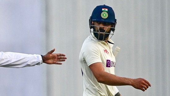India's Virat Kohli (R) reacts after his dismissal by Bangladesh's Mehidy Hasan Miraz (not pictured) India's Virat Kohli (R) reacts after his dismissal by Bangladesh's Mehidy Hasan Miraz (not pictured)