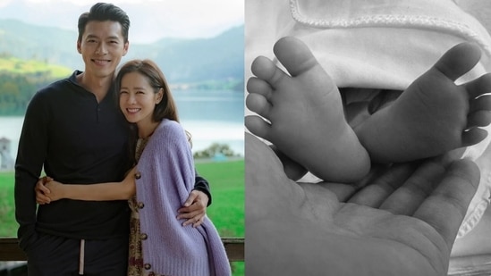 Son ye Jin and Hyun Bin's son's first photo on Instagram.