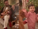 Kareena Kapoor shared a video of husband Saif Ali Khan and son Jehangir Ali Khan on Christmas. Kareena Kapoor shared a video of husband Saif Ali Khan and son Jehangir Ali Khan on Christmas.