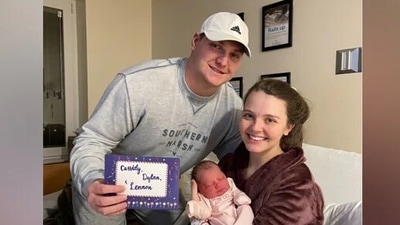 US baby born on same day as parents: The Alabama hospital said that the new-born baby has beaten odds of 133,000-to-1. US baby born on same day as parents: The Alabama hospital said that the new-born baby has beaten odds of 133,000-to-1.