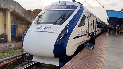 The Nagpur-Bilaspur Vande Bharat Express (in photo) was flagged off on December 11. The next is the Howrah-NJP Vande Bharat which will be first in eastern India. (ANI)