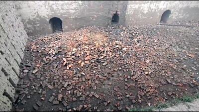 Debris at the brick kiln site on Saturday. (ANI) Debris at the brick kiln site on Saturday. (ANI)