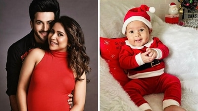 Dheeraj Dhoopar and Vinny Arora shared picture of their son Zayn on Christmas. Dheeraj Dhoopar and Vinny Arora shared picture of their son Zayn on Christmas.