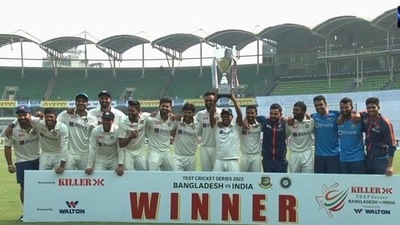 Indian cricket team celebrate Bangladesh series win Indian cricket team celebrate Bangladesh series win