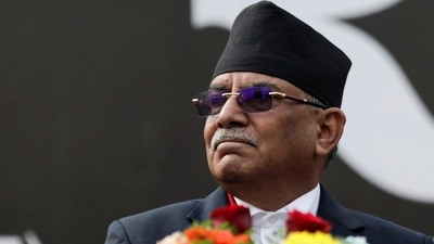 Pushpa Kamal Dahal, also known as 'Prachanda', takes part in a mass gathering in Kathmandu. (REUTERS file)