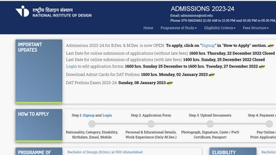 NID DAT 2023 Application correction process started at admissions.nid.edu NID DAT 2023 Application correction process started at admissions.nid.edu