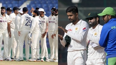 Indian cricket team; Pakistan's Babar Azam and Mohammad Rizwan Indian cricket team; Pakistan's Babar Azam and Mohammad Rizwan
