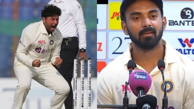 Kuldeep Yadav; India captain KL Rahul Kuldeep Yadav; India captain KL Rahul