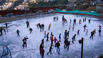"I am feeling happy here, but it is very cold. I am the only one who is wearing a mask and I feel it is good to take precautions," said another tourist. (PTI) "I am feeling happy here, but it is very cold. I am the only one who is wearing a mask and I feel it is good to take precautions," said another tourist. (PTI)