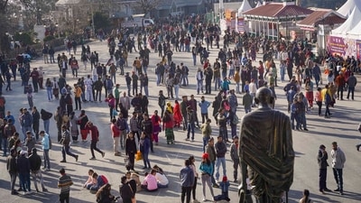 A woman tourist from Newlands said that they are feeling delighted to be in a hill town in north India this Christmas. (PTI) A woman tourist from Newlands said that they are feeling delighted to be in a hill town in north India this Christmas. (PTI)