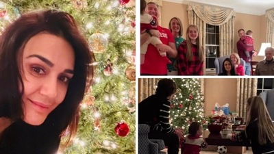 Preity Zinta celebrates Christmas with her family. Preity Zinta celebrates Christmas with her family.
