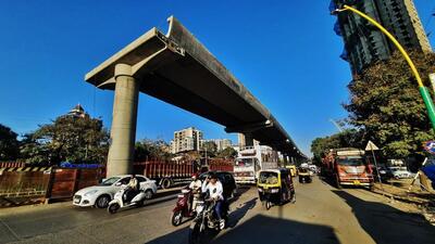 Thane, India - December , 24, 2022: the on going work for phase one of metro 5 line between thane-Bhiwandi at balkum in Thane , India, on,Saturday, December, 24, 2022. ( Praful Gangurde / HT Photo) (Praful Gangurde / HT Photo) Thane, India - December , 24, 2022: the on going work for phase one of metro 5 line between thane-Bhiwandi at balkum in Thane , India, on,Saturday, December, 24, 2022. ( Praful Gangurde / HT Photo) (Praful Gangurde / HT Photo)