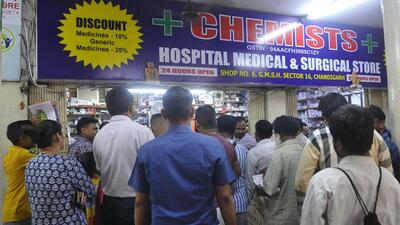 The sole chemist shop at GMSH-16 in Chandigarh. (HT File) The sole chemist shop at GMSH-16 in Chandigarh. (HT File)