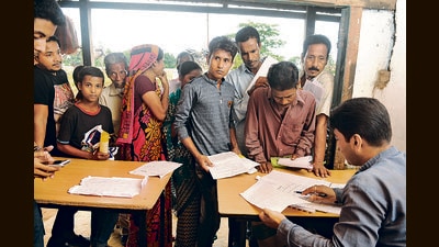 The updation process of the 1951 NRC for Assam, in order to detect illegal immigrants who entered the state after March 25, 1971, was done under the supervision of the Supreme Court (Samir Jana/HT PHOTO) The updation process of the 1951 NRC for Assam, in order to detect illegal immigrants who entered the state after March 25, 1971, was done under the supervision of the Supreme Court (Samir Jana/HT PHOTO)
