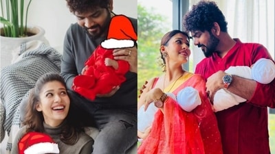 Vignesh Shivan and Nayanthara with Uyir and Ulagam. Vignesh Shivan and Nayanthara with Uyir and Ulagam.