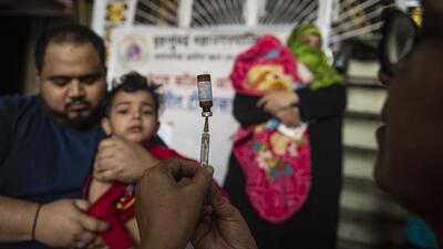 Winters are the peak of viral infections, which is why civic officials are gearing up with a more rigorous immunisation drive. With the vaccine coverage among the vulnerable population being around 30%, the officials are worried about another spike in the number of measles cases. (Satish Bate/HT PHOTO) Winters are the peak of viral infections, which is why civic officials are gearing up with a more rigorous immunisation drive. With the vaccine coverage among the vulnerable population being around 30%, the officials are worried about another spike in the number of measles cases. (Satish Bate/HT PHOTO)