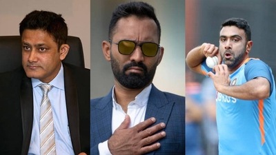 Anil Kumble: Dinesh Karthik: R Ashwin (getty images) Anil Kumble: Dinesh Karthik: R Ashwin (getty images)