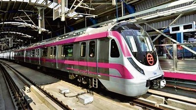 Delhi Metro’s Magenta Line. (File image) Delhi Metro’s Magenta Line. (File image)
