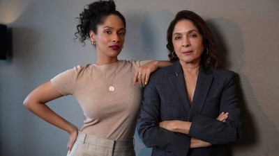 Masaba Gupta and Neena Gupta play fictional versions of themselves in the Netflix series Masaba Masaba. Masaba Gupta and Neena Gupta play fictional versions of themselves in the Netflix series Masaba Masaba.