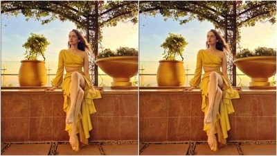 Manushi’s fashion diaries are getting better by the day. The actor, a few days back, looked like a sunshine in a yellow ensemble. (Instagram/@manushi_chhillar) Manushi’s fashion diaries are getting better by the day. The actor, a few days back, looked like a sunshine in a yellow ensemble. (Instagram/@manushi_chhillar)