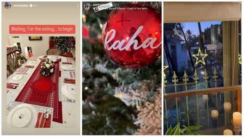 Christmas decor at Soni Razdan's home. Christmas decor at Soni Razdan's home.