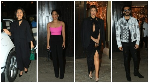 Neetu Kapoor, Masaba Gupta, Bhumi Pednekar and Harsh Varrdhan Kapoor at Anil Kapoor's birthday bash. (Varinder Chawla) Neetu Kapoor, Masaba Gupta, Bhumi Pednekar and Harsh Varrdhan Kapoor at Anil Kapoor's birthday bash. (Varinder Chawla)
