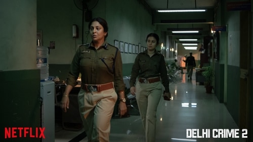 Shefali Shah and Rasika Dugal in a still from Delhi Crime 2. Shefali Shah and Rasika Dugal in a still from Delhi Crime 2.