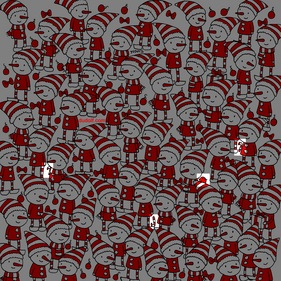 The image highlights three candy canes a bird. (Gergely Dudás - Dudolf)