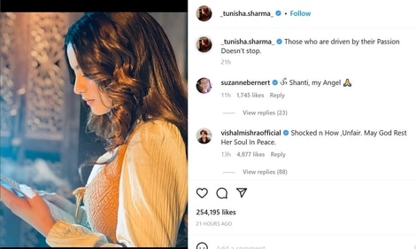 Her friends and fans responded to Tunisha Sharma's last Instagram post.