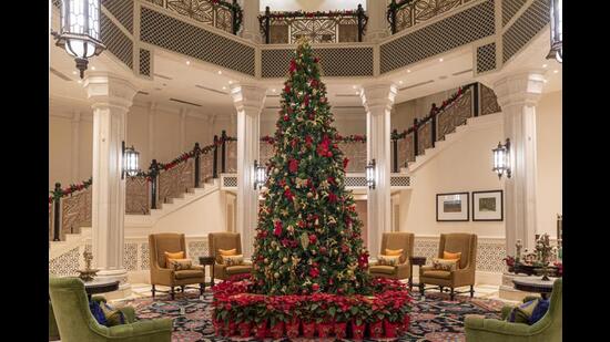 The Christmas tree at ITC Grand Bharat welcomes the warmth of the yuletide season. The Christmas tree at ITC Grand Bharat welcomes the warmth of the yuletide season.