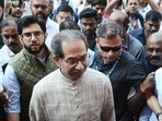 (File) Shiv Sena (Uddhav Balasaheb Thackeray) chief Uddhav Thackeray with his son and party MLA Aaditya Thackeray in Nagpur.(PTI) (File) Shiv Sena (Uddhav Balasaheb Thackeray) chief Uddhav Thackeray with his son and party MLA Aaditya Thackeray in Nagpur.(PTI)