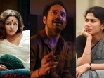 Actors Alia Bhatt, Fahadh Fazil and Sai Pallavi are among the best performances of 2022. Actors Alia Bhatt, Fahadh Fazil and Sai Pallavi are among the best performances of 2022.