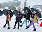 Hrithik Roshan with Saba Azad and his family on Christmas. Hrithik Roshan with Saba Azad and his family on Christmas.