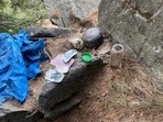 Police detained a suspect after they recovered IED-like material weighing around 15 kg in cylindrical shape, 300-400 gms of RDX, seven 7.62mm cartridges,5 detonators,1 coded sheet, one letter pad page of banned terrorist organisation LET in Basantgarh area of Udhampur.(ANI) Police detained a suspect after they recovered IED-like material weighing around 15 kg in cylindrical shape, 300-400 gms of RDX, seven 7.62mm cartridges,5 detonators,1 coded sheet, one letter pad page of banned terrorist organisation LET in Basantgarh area of Udhampur.(ANI)