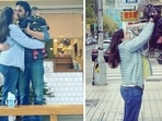 Kajal Aggarwal with husband Gautam Kitchlu and son Neil. Kajal Aggarwal with husband Gautam Kitchlu and son Neil.