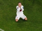 Portugal's Cristiano Ronaldo, reacts after he failed to score during the World Cup quarterfinal match between Morocco and Portugal, at Al Thumama Stadium in Doha.(AP) Portugal's Cristiano Ronaldo, reacts after he failed to score during the World Cup quarterfinal match between Morocco and Portugal, at Al Thumama Stadium in Doha.(AP)